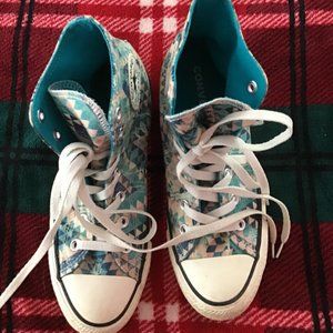 Blue Converse With Design